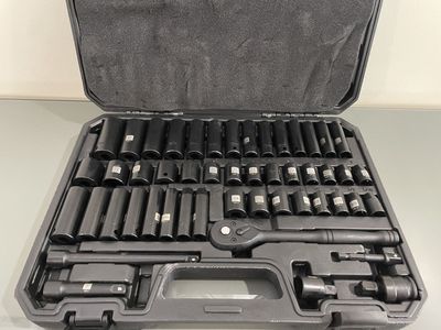 Brand new 3/8" Drive Impact Socket Set 50-Piece, SAE (5/16-3/4) & Metric (8-22mm),