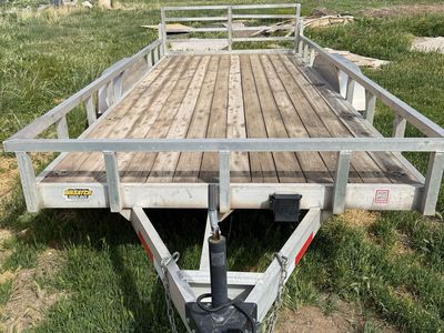 16’ x 7’ aluminum tandem axle utility trailer
