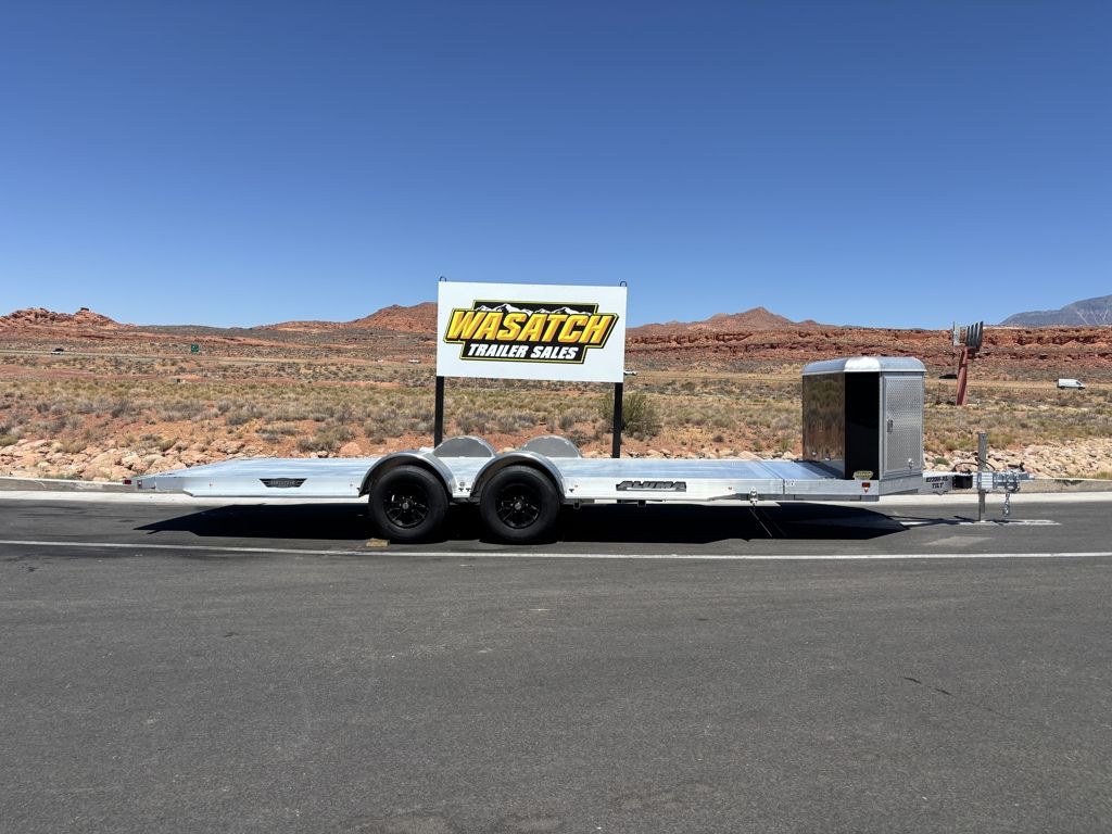 2027 Aluma 7' x 20' 9.9K Heavy XL Tandem Axle Tilt Trailer with Black Cargo Box