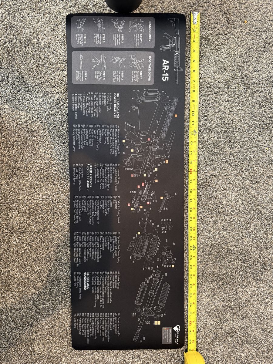 Brand new Falko Tactical AR-15 gun cleaning mat