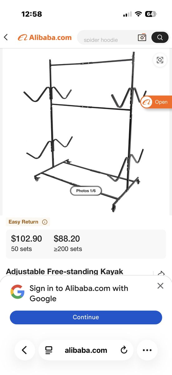 Adjustable Freestanding Kayak & SUP Storage Rack with Wheels