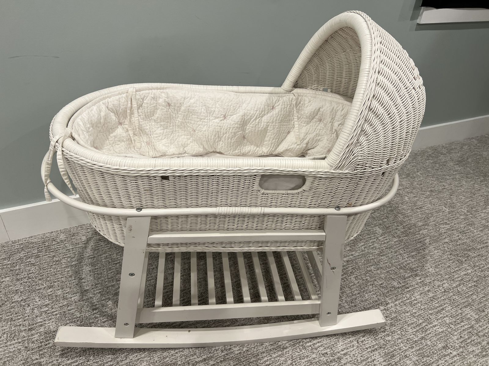 Pottery Barn Moses Basket Cradle Bassinet