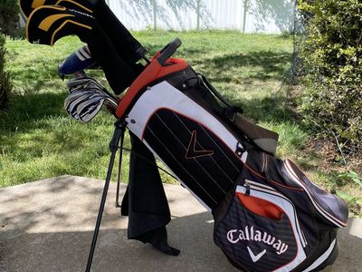 Callaway XR Project X 4.5 A-Flex Graphite Irons and Woods with Custom Golf Pride grips, Chev Bag, Nike Umbrella, Balls/Tees