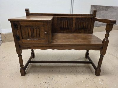 Vintage telephone bench