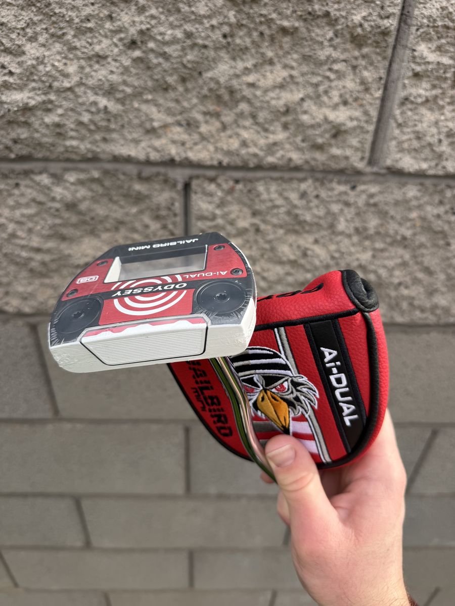 NEW Left Hand Odyssey Ai-Dual Jailbird Mini DB 34” Putter & Head Cover