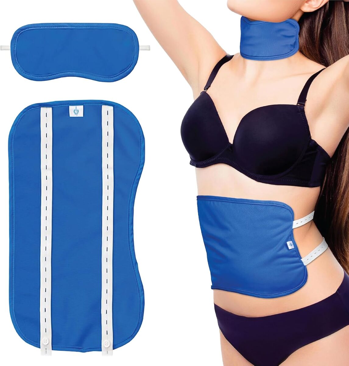 NEW Castor Oil Pack Wrap - Organic Cotton and Wool Flannel - Reusable Castor Oil Wrap Kit with Adjustable Elastic Straps