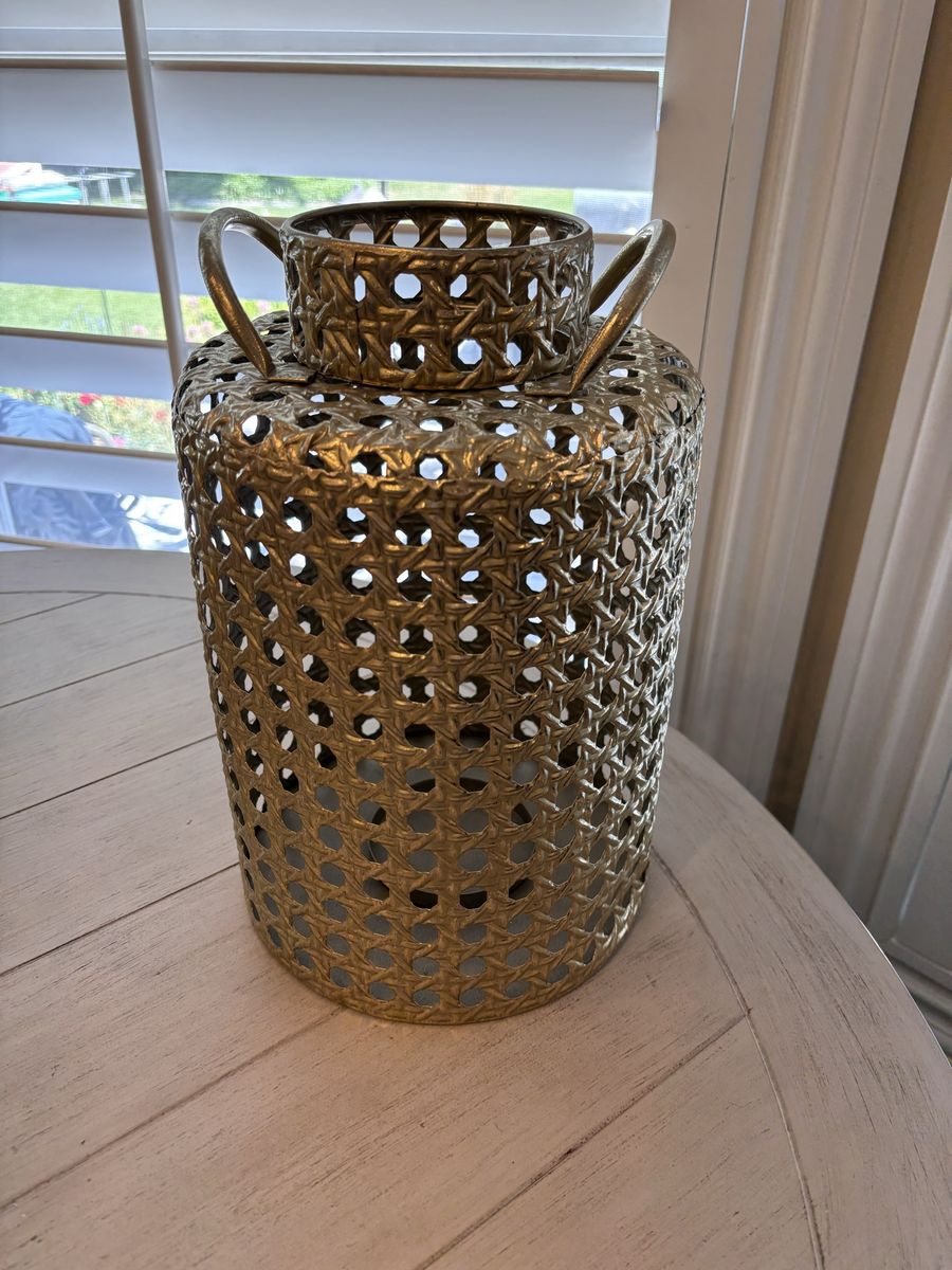 Large Gold Candle Holder/Decor
