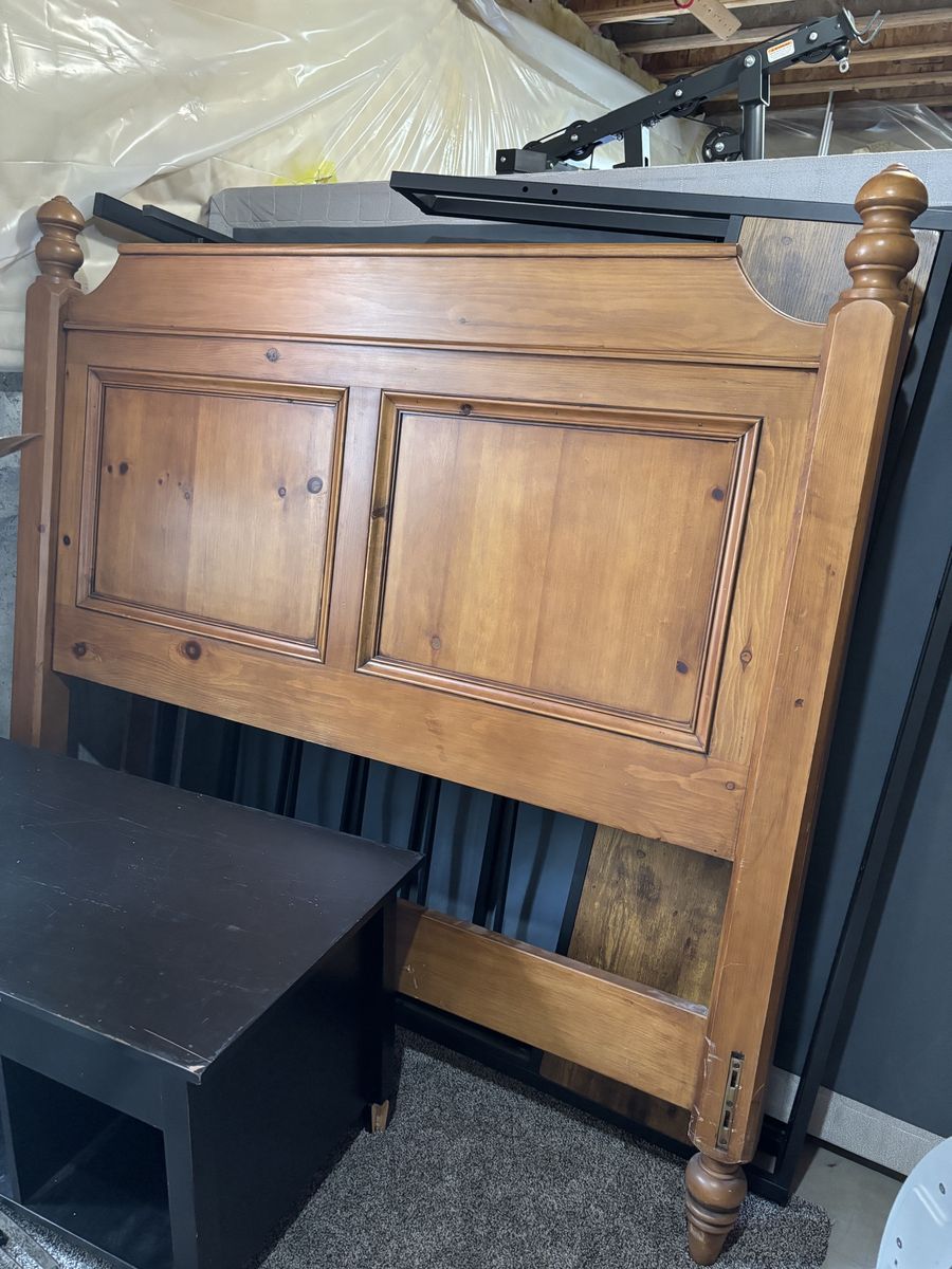 Wooden Headboard - Full/Queen Size, Solid Wood, Traditional Style, Excellent Condition