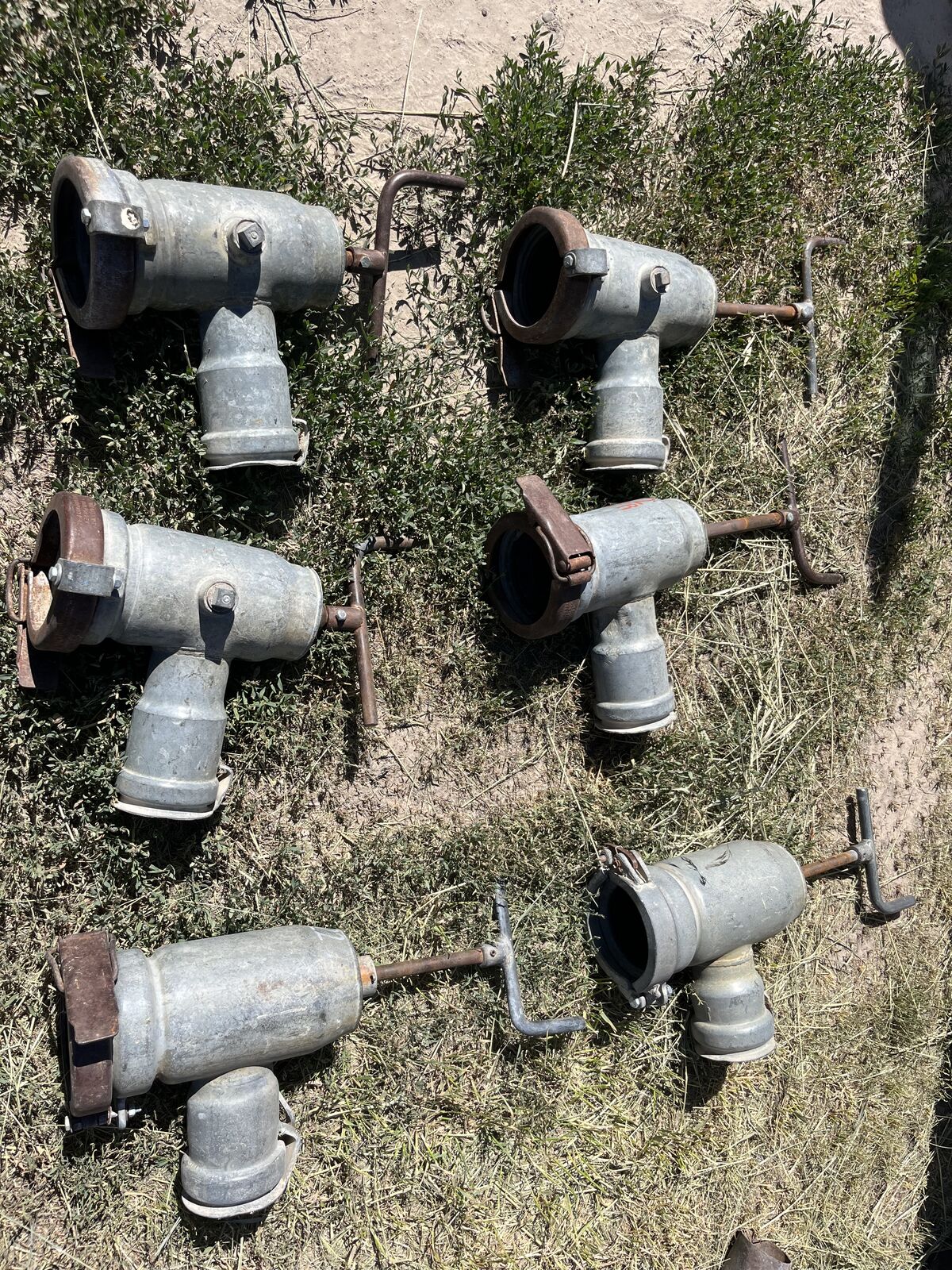 3 inch A&M irrigation handline T’s, elbows and end plugs, Western valve openers, $50 (Shelley)