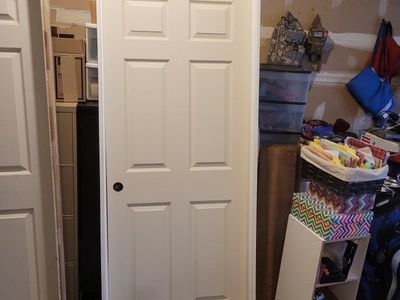 32x80 6-Panel Textured Molded Hollow Core Pre-Hung Right-Hand Swing Door