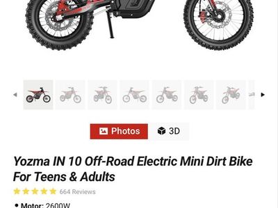 Yozma IN 10 Electric Dirt Bike