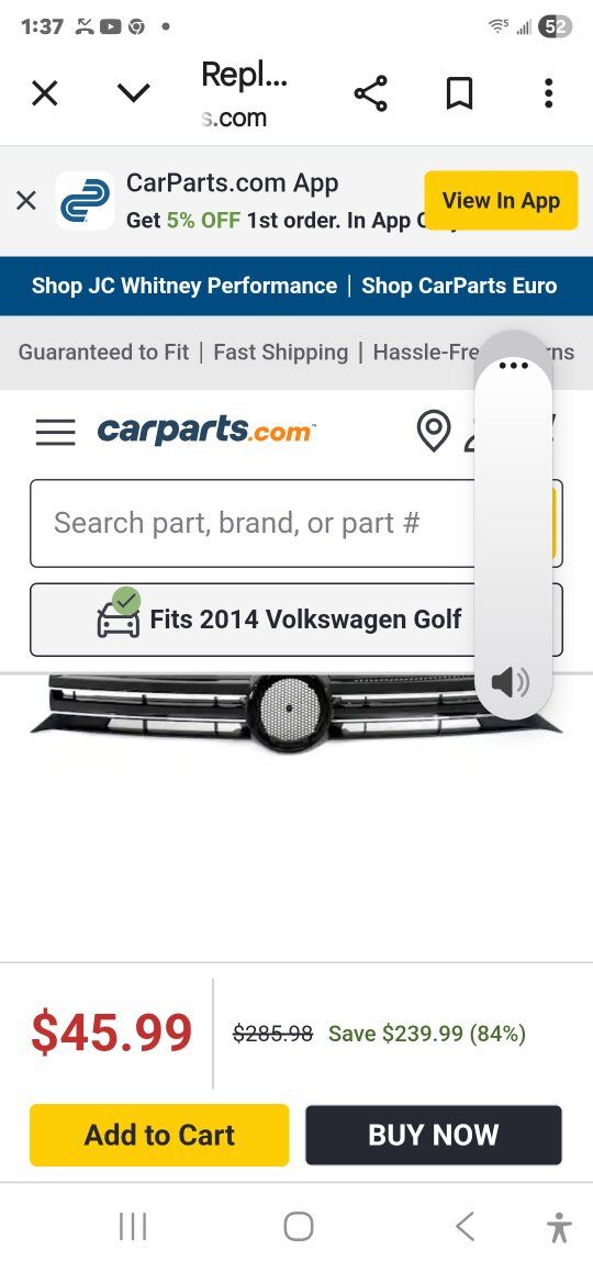 2014 VW golf grill with logo