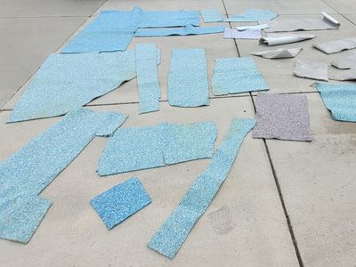 Random pieces of NEW carpet pad and carpet