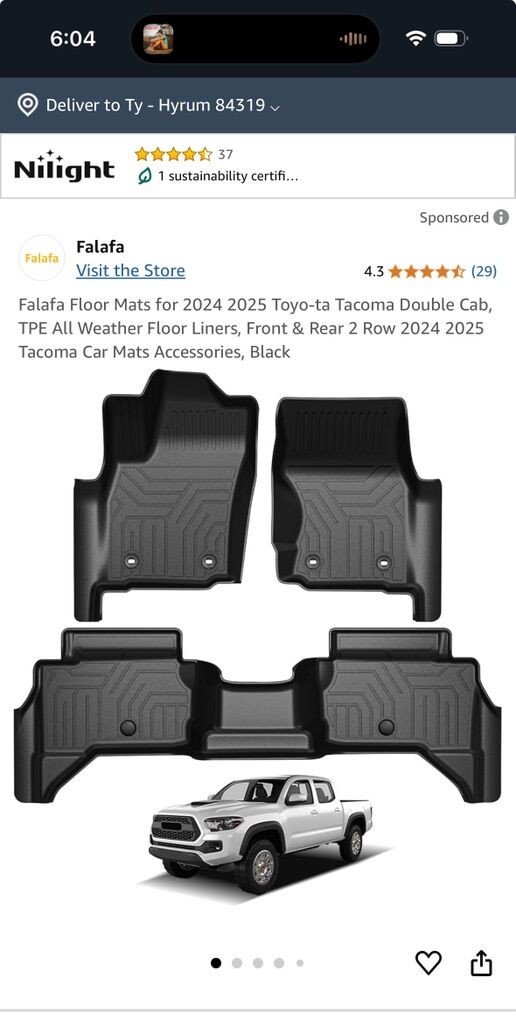 2024-2025 Toyota Tacoma Floor Mats