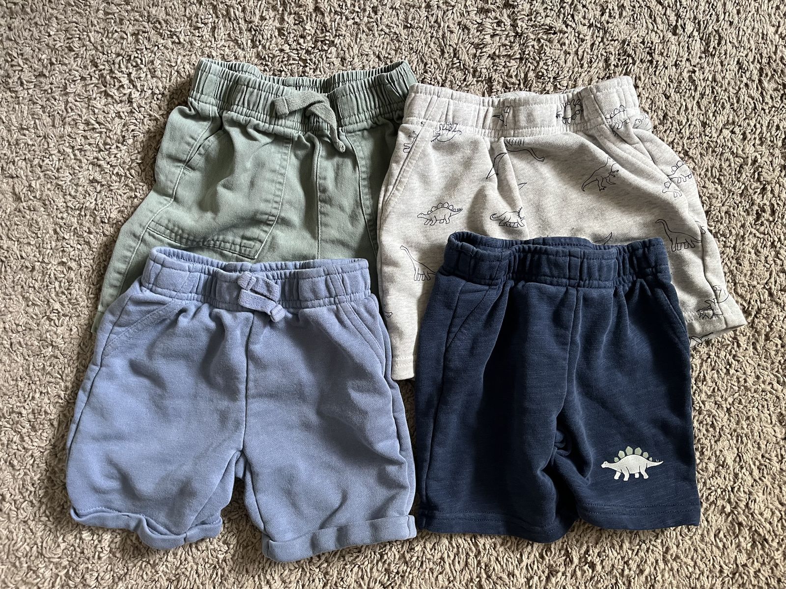 Little Boys Dino Shorts- Size 4(4 Pack)