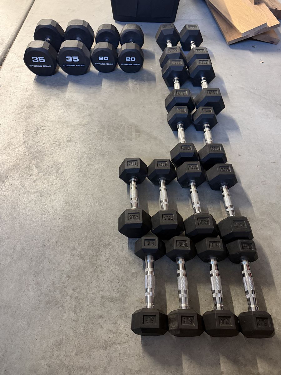 Dumbbells Set – Great Condition – 5lb to 35lb