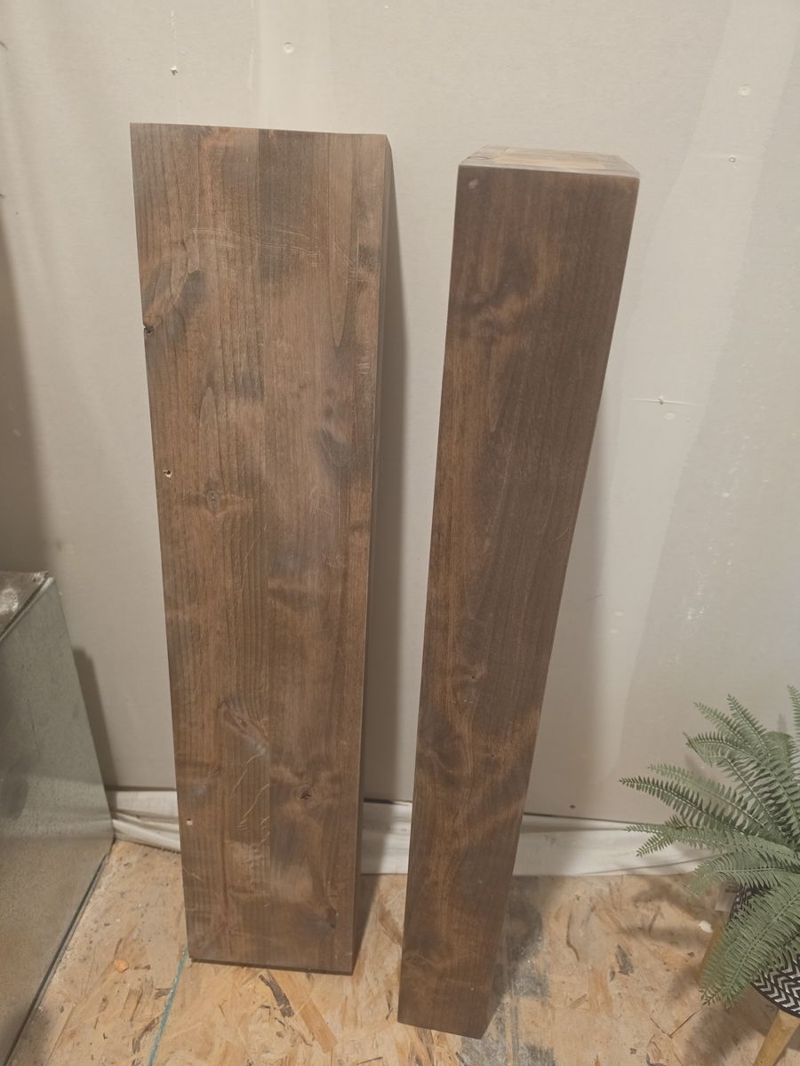 Floating wood shelves 