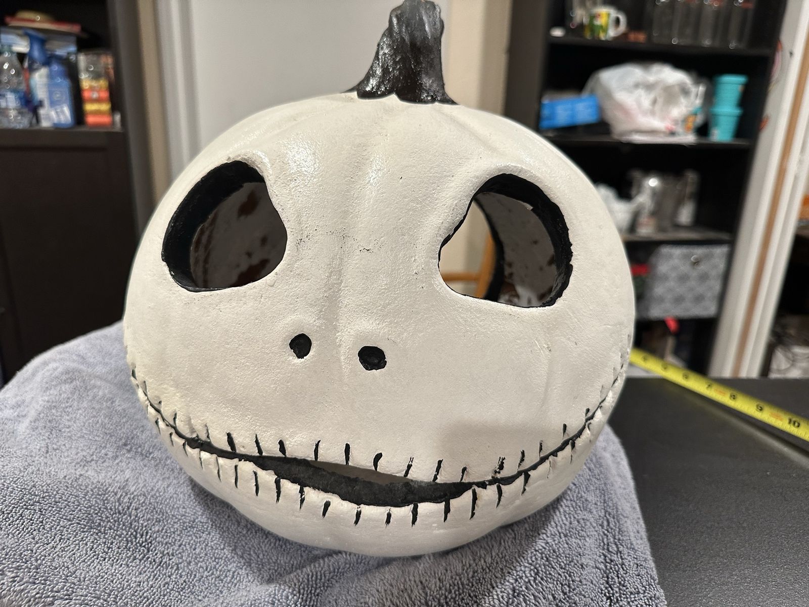 Jack Skellington Pumpkin Halloween Decor Ceramic Ceramic White Black