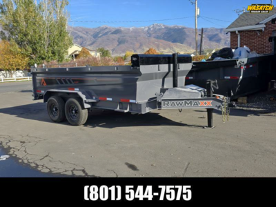 2026 RawMaxx 7X14 GDX Knight Telescopic 14K Dump Trailer