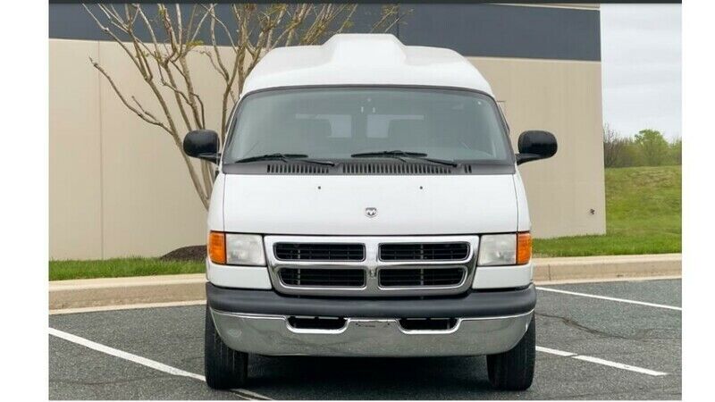 2003 Dodge Ram Van 1500 Hood Panel with Emblem White