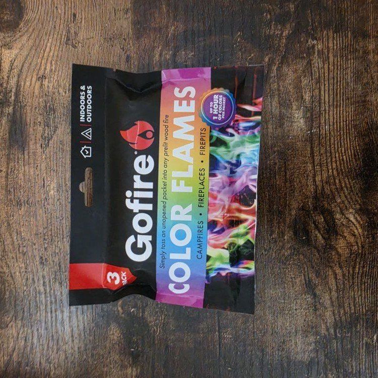 Gofire Color Flames 3-Pack - Indoor & Outdoor Fire Colorant for Campfires, Fireplaces, Firepits