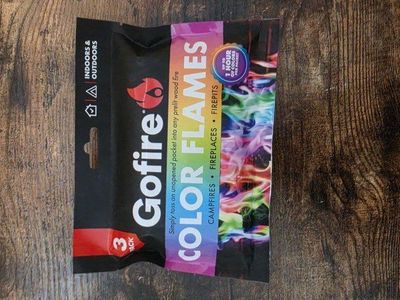 Gofire Color Flames 3-Pack - Indoor & Outdoor Fire Colorant for Campfires, Fireplaces, Firepits