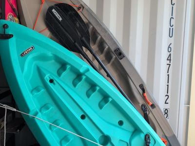 Pair of Lifetime Daylite & Tamarack Sit-On-Top Kayaks with Paddles