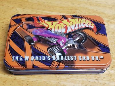 Hot Wheels Playing Cards 2 Deck Set with Metal Collector Tin