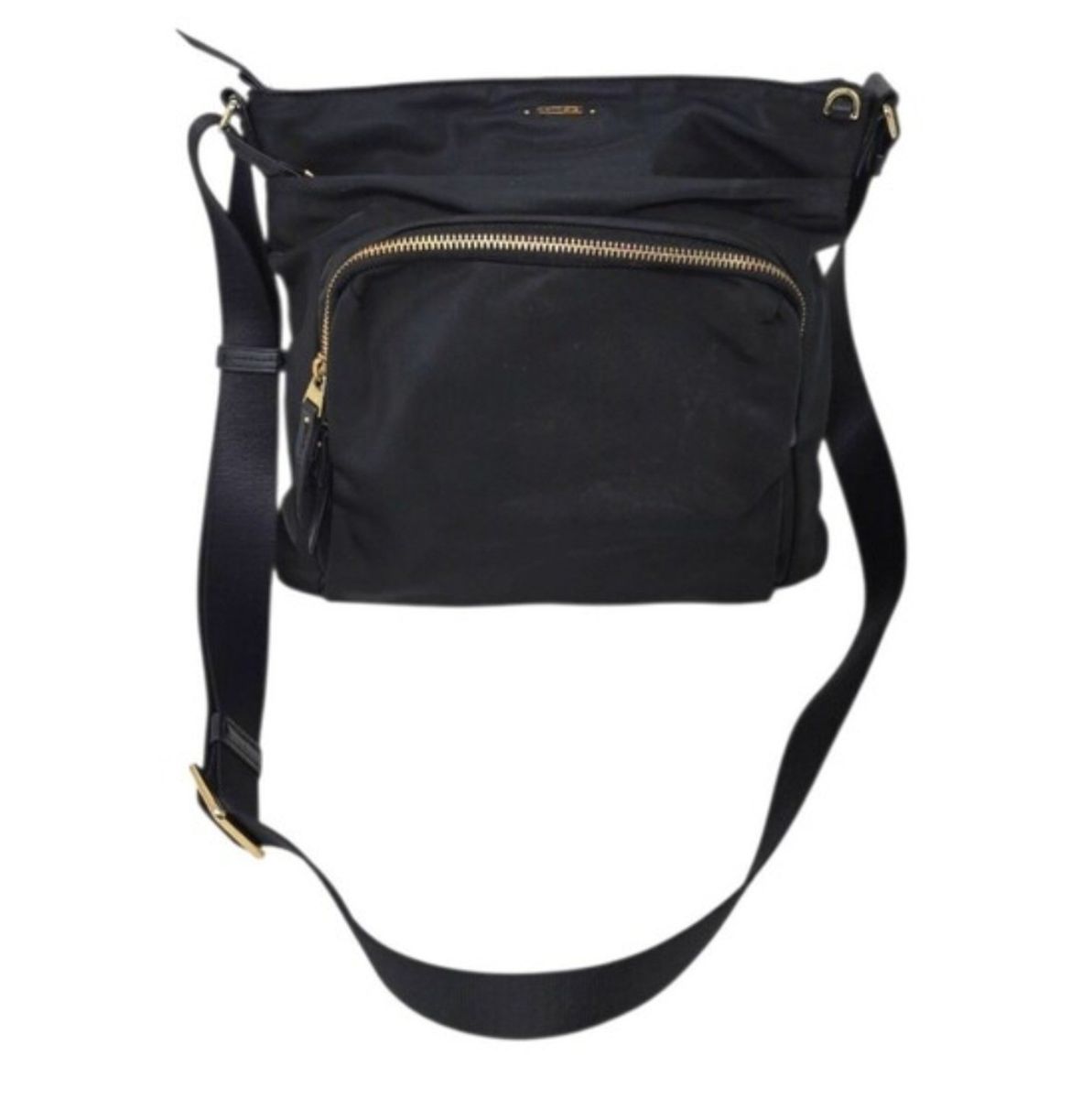 Tumi Voyageur Capri Crossbody Nylon Bag Black Mid-Size