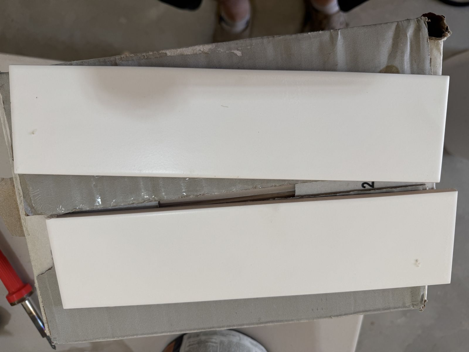 Emser 3x12 Subway Tile – White “Ice” – New (12 sq