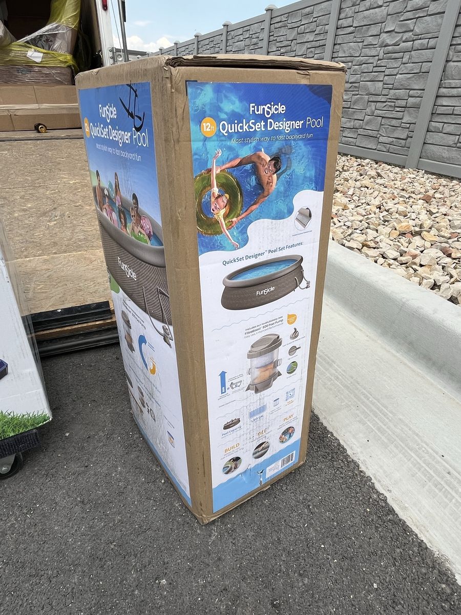 Funsicle 12ft x 36in QuickSet Designer Above Ground Pool Set with FiltraBoost 800 Pump