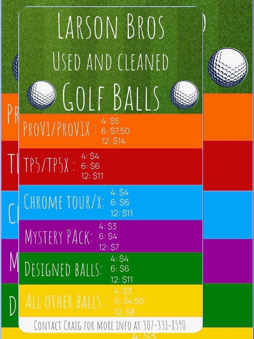 Larson Bros Used & Cleaned Golf Balls - ProV1/ProV1X, TP5/TP5X, Chrome Tour, Mystery & More!