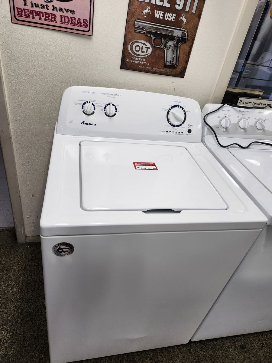 NICE AMANA TOPLOAD WASHER! WITH A FULL WARRANTY
