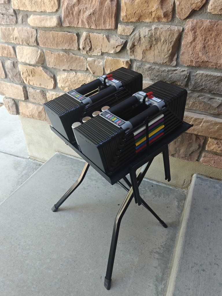 Powerblock USA 90 Adjustable Dumbbells + Stand