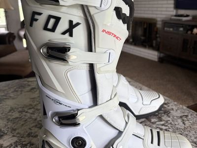 Fox Instinct Motocross Boots White Size M12 New