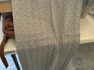 Unbranded Gray Floral Fabric Material curtains Crafts Quilting