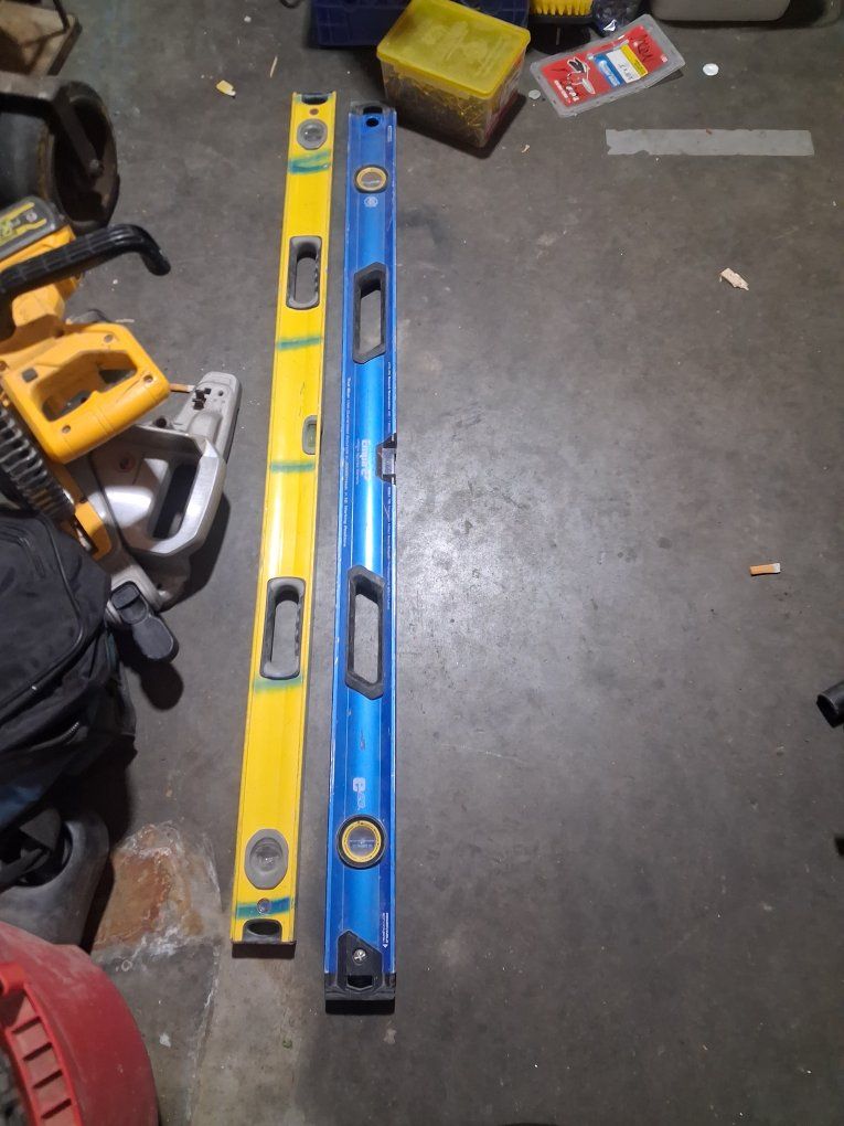 Two Assorted Levels - Empire 72" Magnetic Box Level & Unbranded 48" I-Beam Level