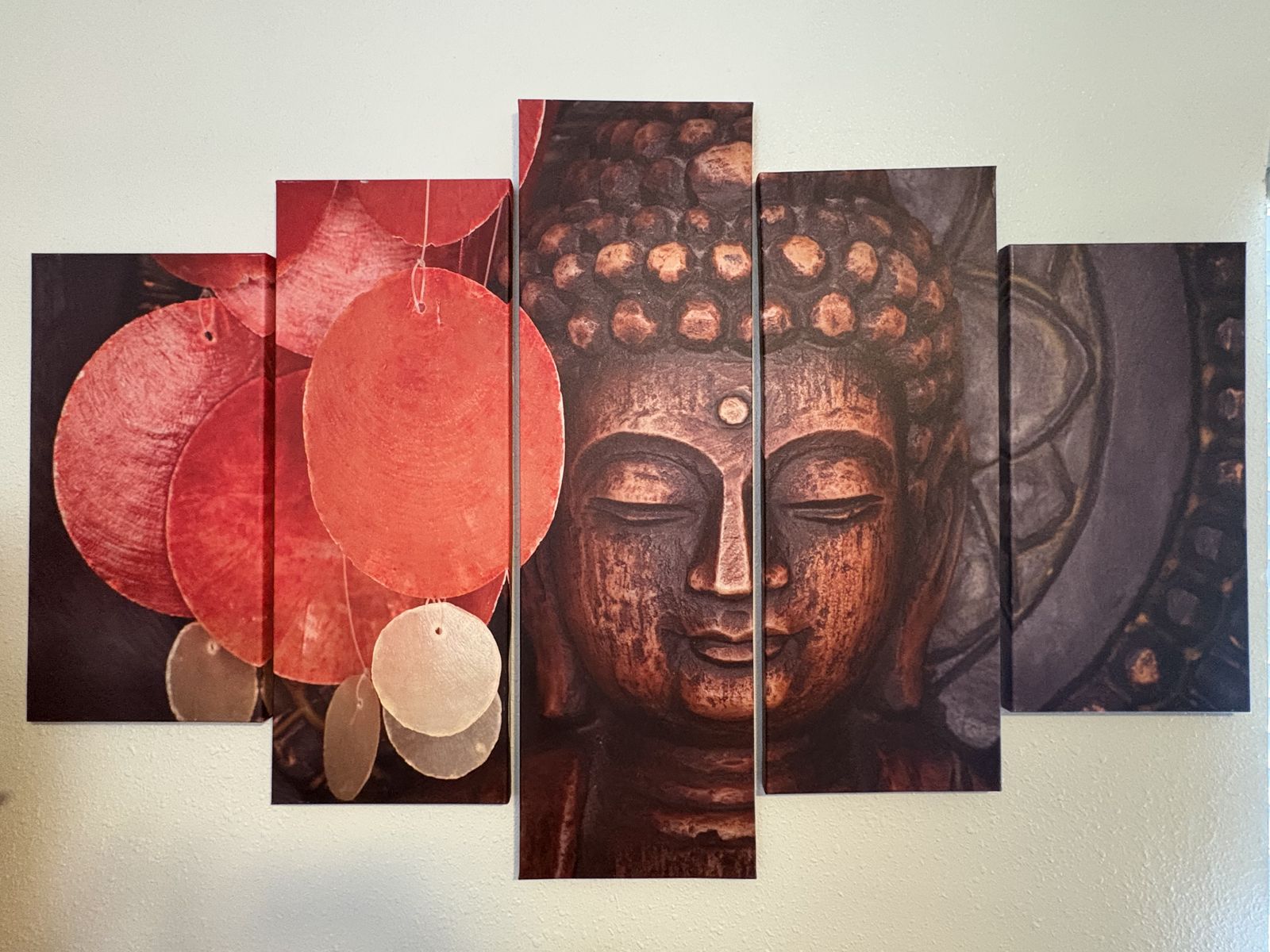 5 Piece Buddha Canvas Wall Art