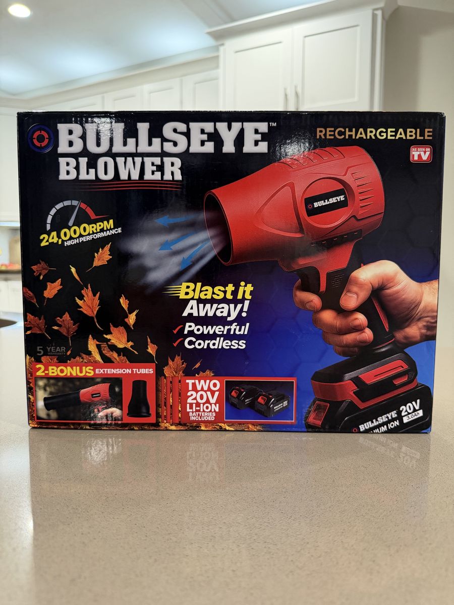Bullseye Blower Cordless Handheld Leaf Blower Kit with Two 20V Batteries