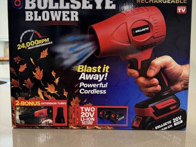 Bullseye Blower Cordless Handheld Leaf Blower Kit with Two 20V Batteries