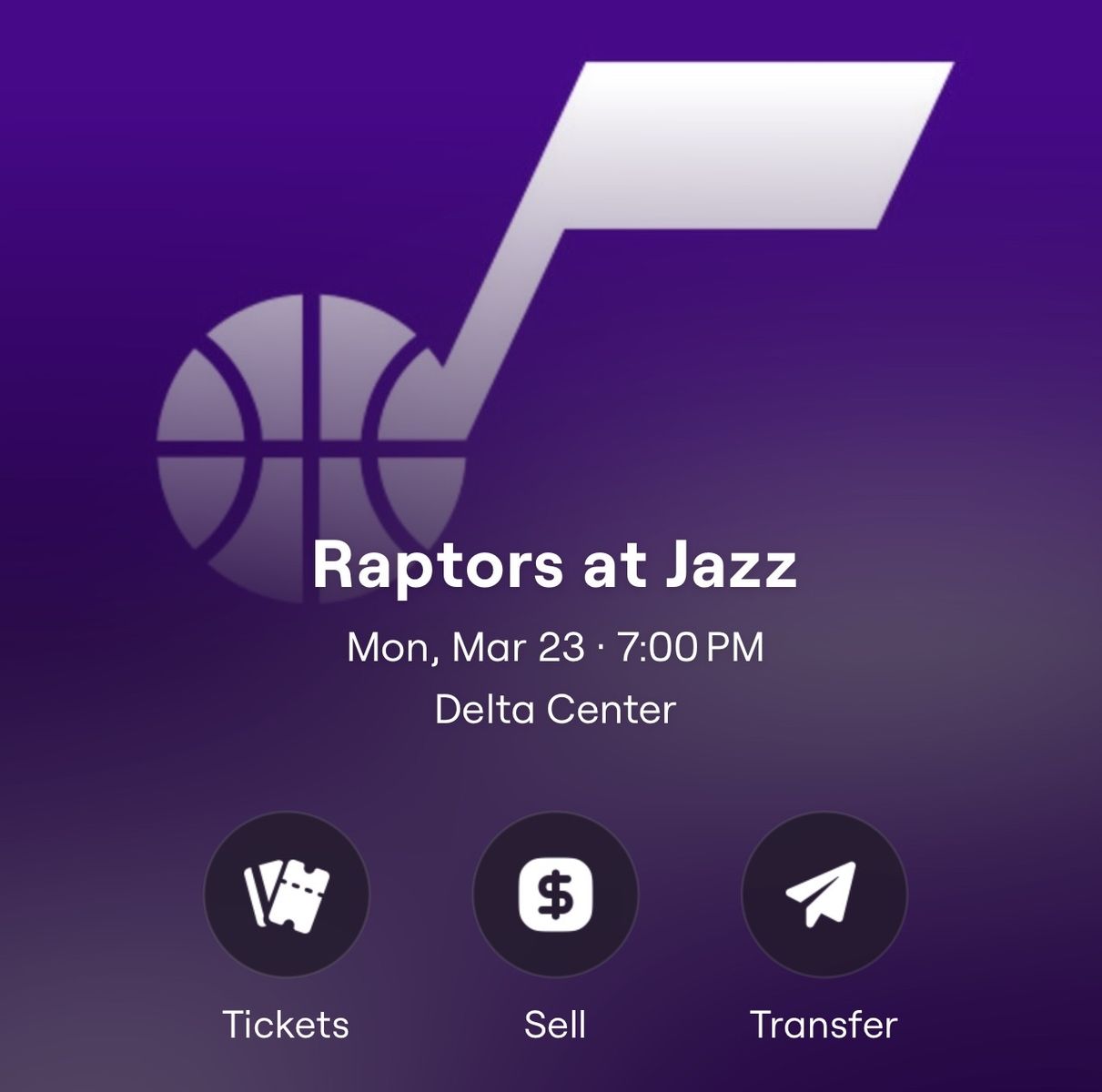 Jazz vs. Raptors TONIGHT 2 or 4 Tickets