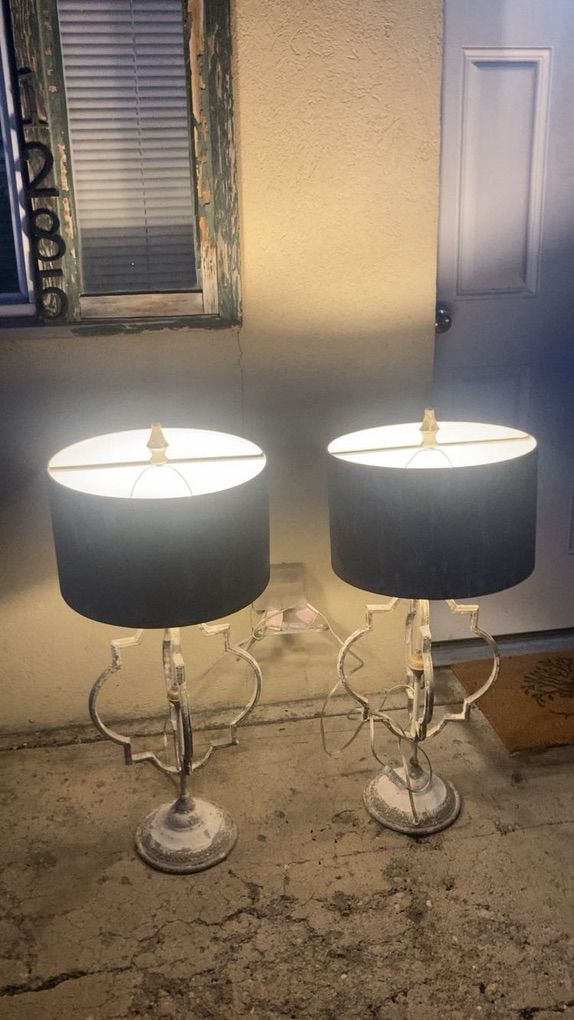 Vintage All Steel Lamp Set