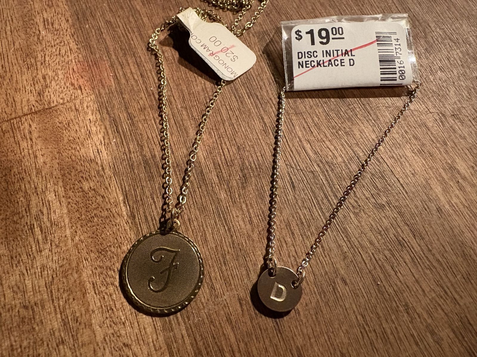 New Necklaces With Initials Letters F And D