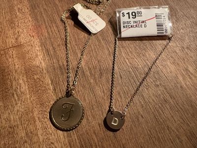 New Necklaces With Initials Letters F And D