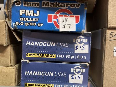 9mm Makarov Ammo And Bullets.