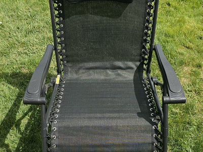Normatec Zero Gravity Chair - Black, Adjustable Recliner with Headrest