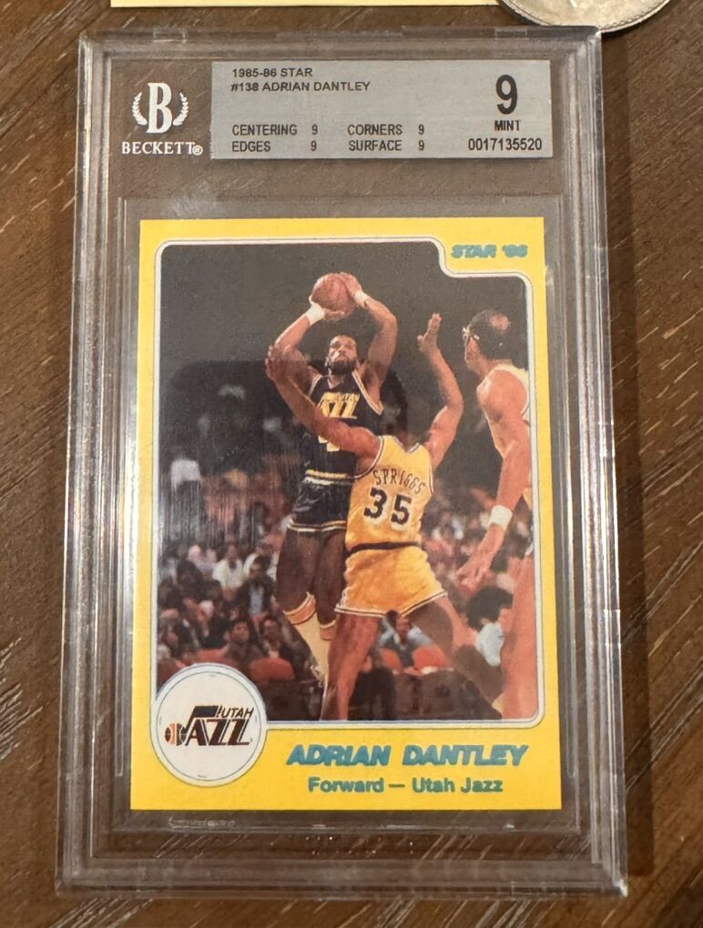 1985-86 Star Adrian Dantley #138 Beckett 9