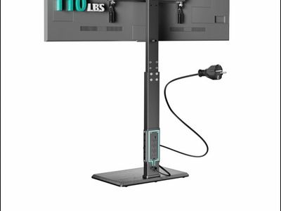 Portable tv stand with outlets