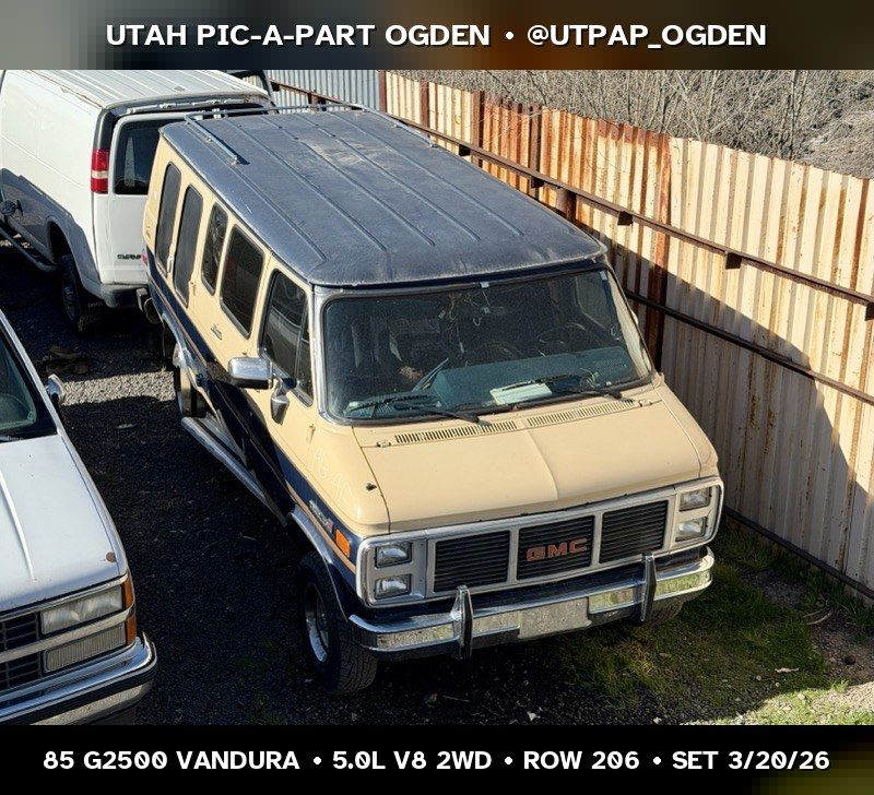 1985 GMC G2500 Vandura Parts - UTPAP Ogden