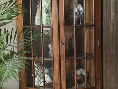 Exceptional Handmade Corner Cabnet w/Beveled Glass